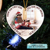 Personalized Wood Ornament - Gift For Couple - From Our First Kiss Till Our Last Breath