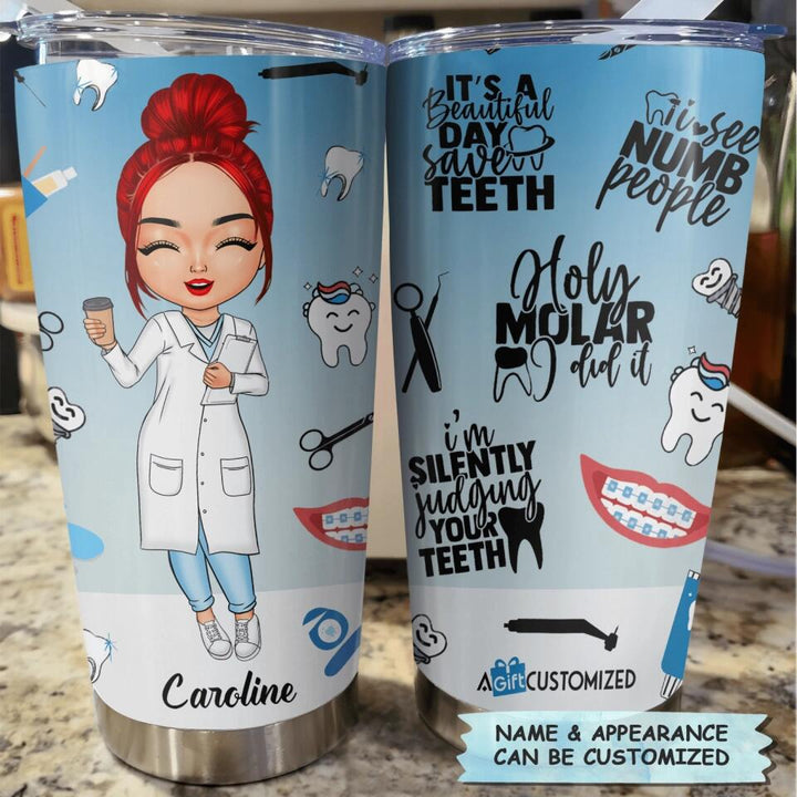 Personalized Tumbler - Gift For Dentist - Love My Job