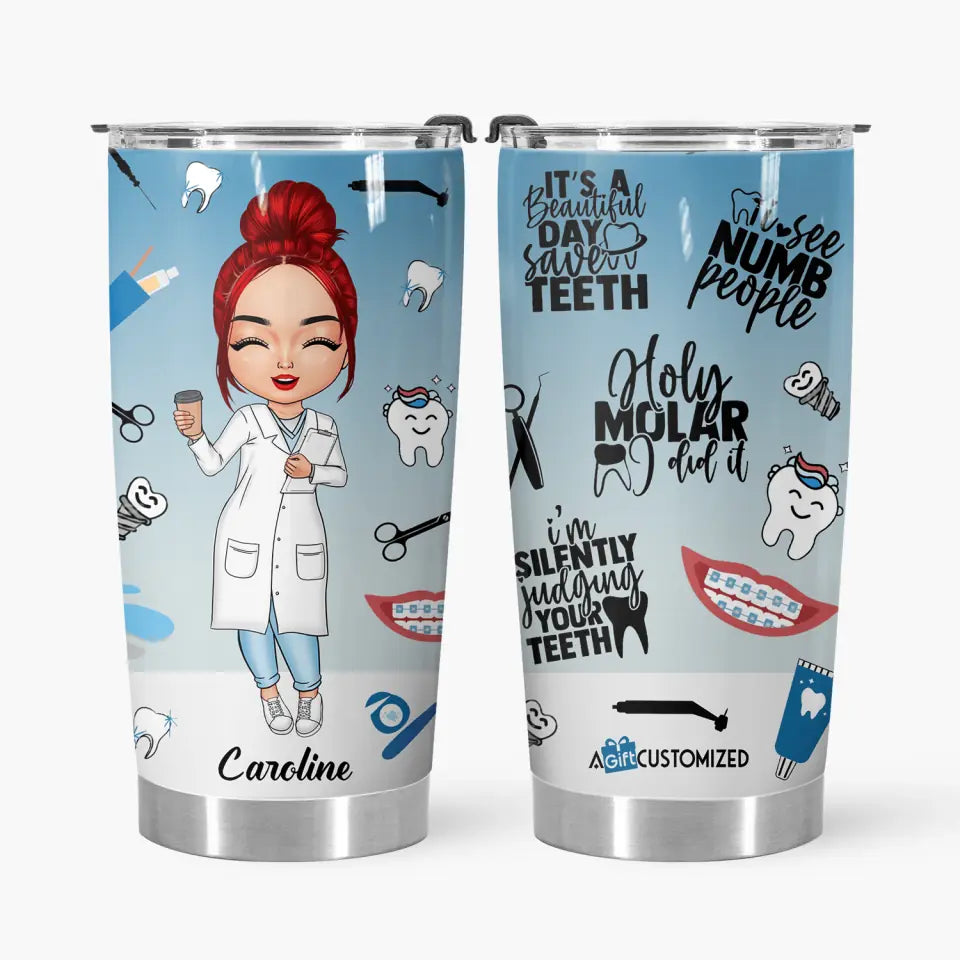 Personalized Tumbler - Gift For Dentist - Love My Job