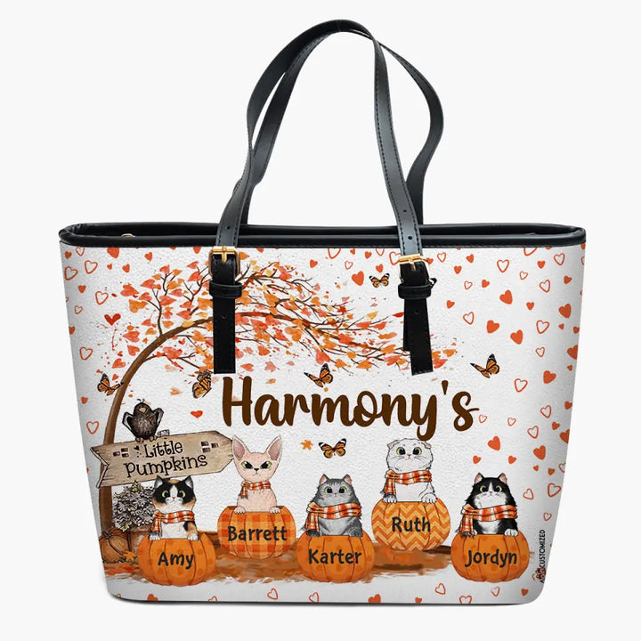 Personalized Leather Bucket Bag - Gift For Cat Lover - It's The Most Wonderful Time Of The Year