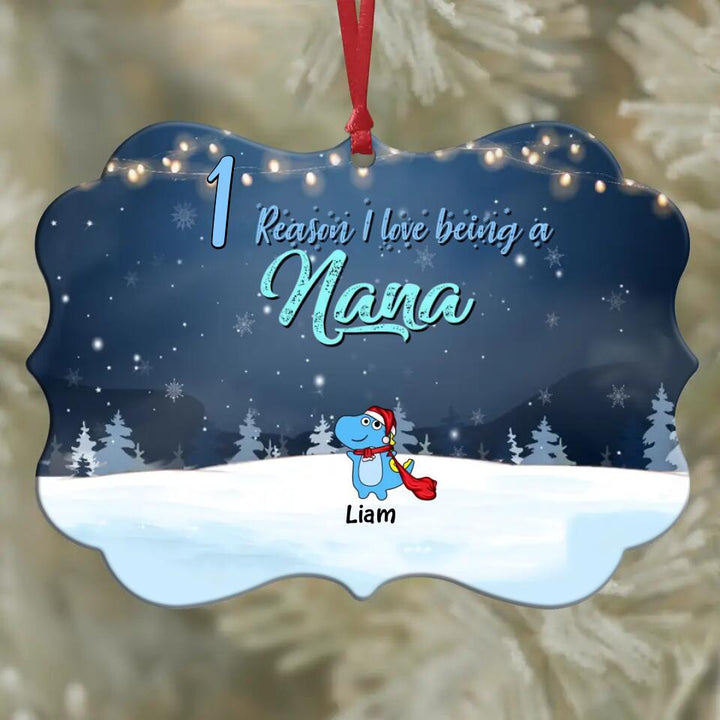 Personalized Aluminium Ornament - Gift For Grandma - I Love Being A Nana