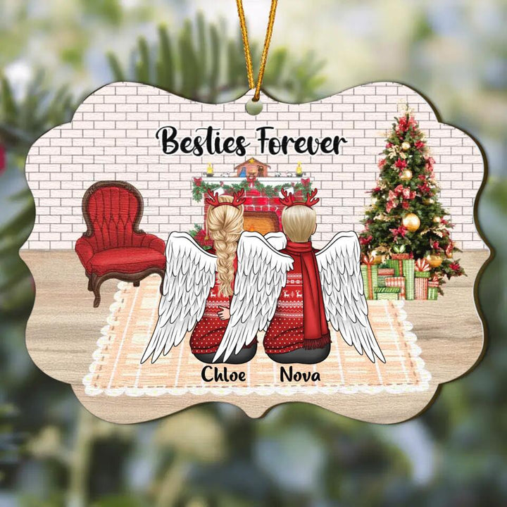 Personalized Wood Ornament - Gift For Family Member - Sisters Always Sisters