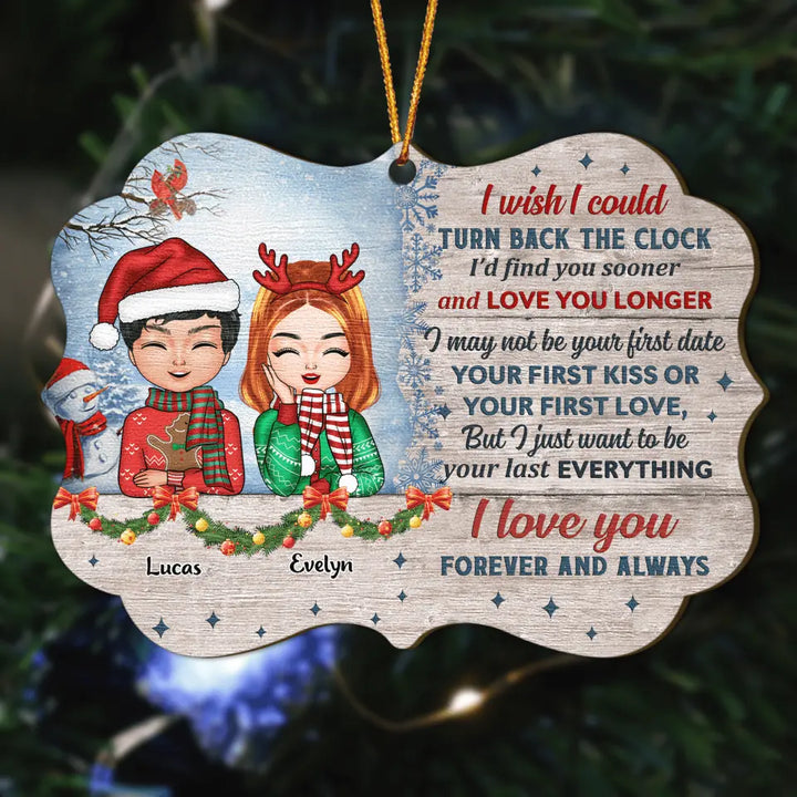 Personalized Wood Ornament - Gift For Couple - I Love You Forever And Always