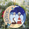 Personalized Wood Ornament - Gift For Couple - I Love You To The Moon And Back