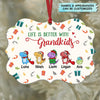 Life Is Better With Grandkids - Personalized Aluminium Ornament - Gift For Family Member