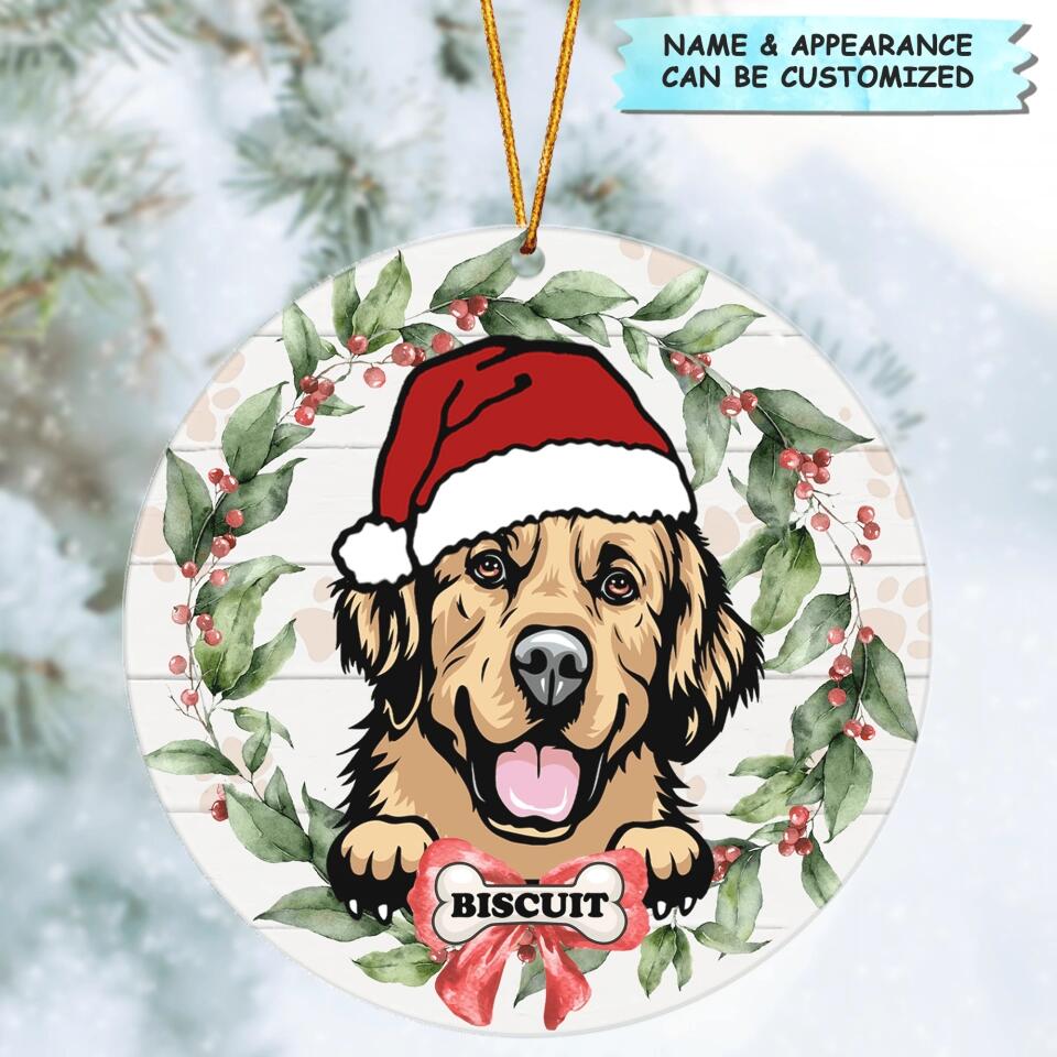 Personalized Mica Ornament - Gift For Dog Lover - First Christmas