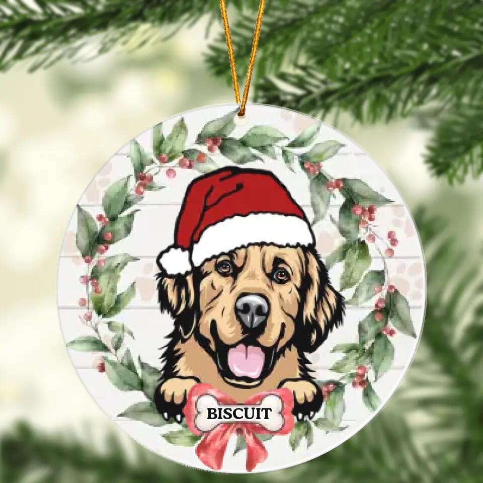 Personalized Mica Ornament Gift For Dog Lover First Christmas
