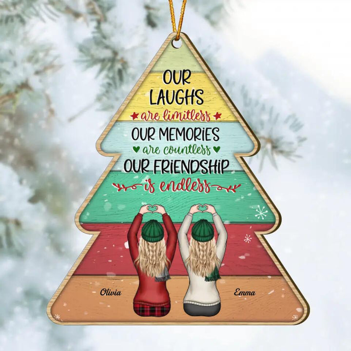 Personalized Wood Ornament - Gift For Friend - Our Friendship Is Endless