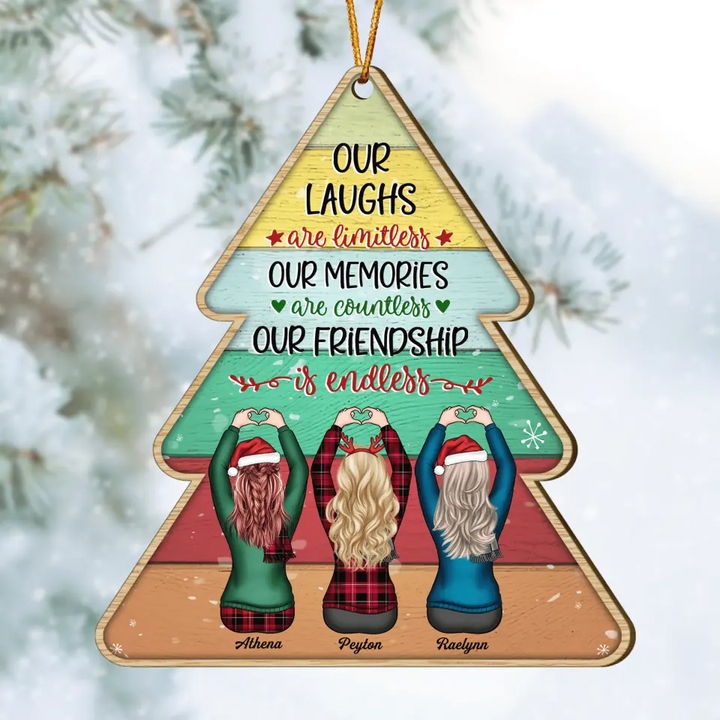 Personalized Wood Ornament - Gift For Friend - Our Friendship Is Endless