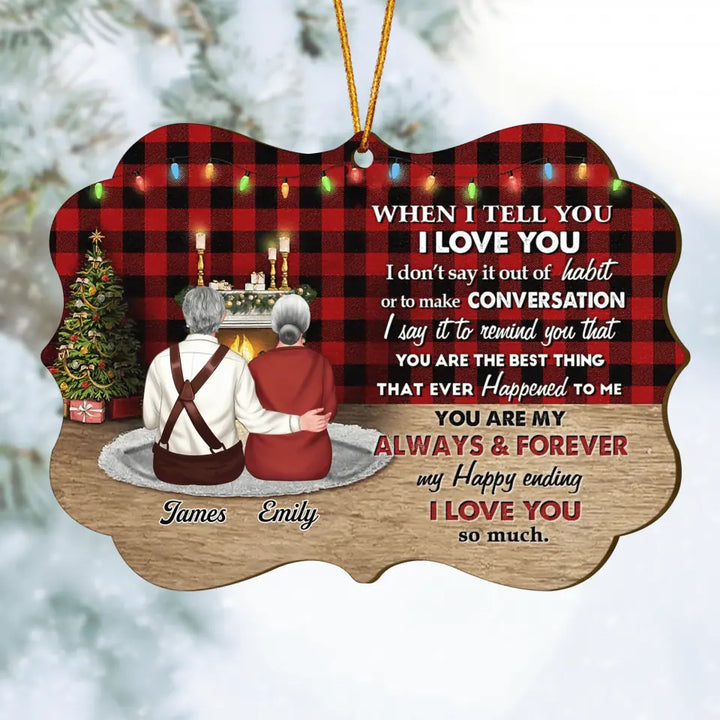 Personalized Wood Ornament - Gift For Couple - I Choose You