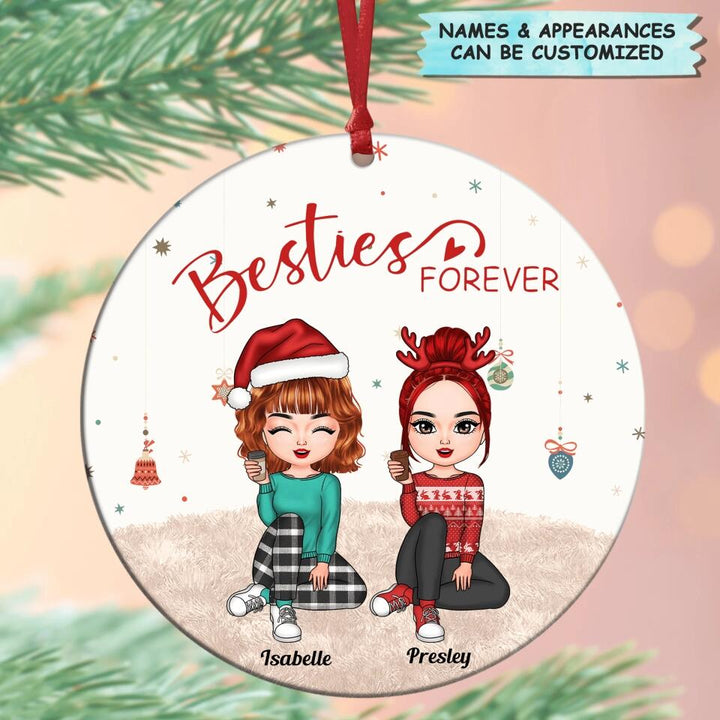Personalized Aluminium Ornament - Gift For Friend - Besties Forever