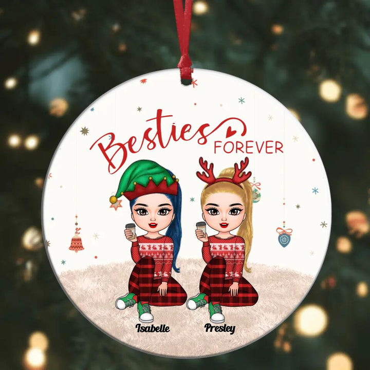 Personalized Aluminium Ornament - Gift For Friend - Besties Forever