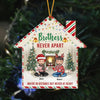 Personalized Wood Ornament - Gift For Brother -  Brothers Never Apart