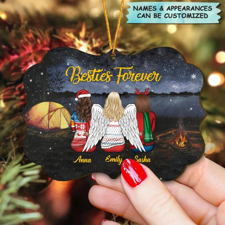 Personalized Wood Ornament - Gift For Friend - Besties Forever