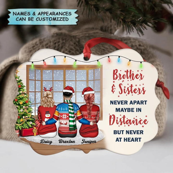 Personalized Aluminium Ornament - Gift For Sibling - Life Is Better With Brothers & Sisters