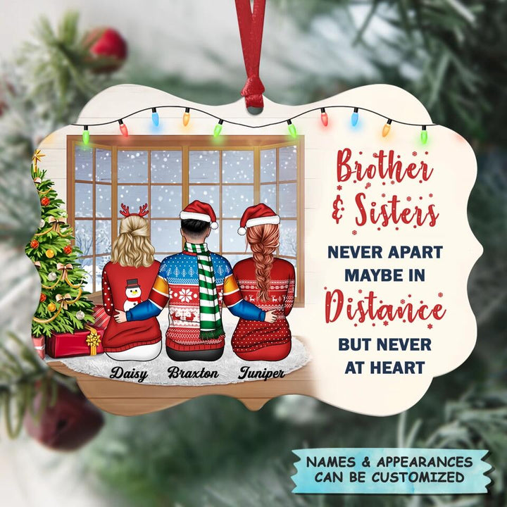 Personalized Aluminium Ornament - Gift For Sibling - Life Is Better With Brothers & Sisters