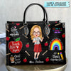 Personalized Leather Bag - Gift For Teacher - Teach Love Inspire Teacher