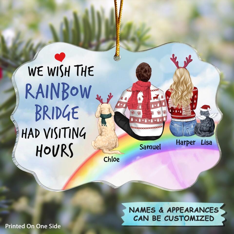 Personalized Mica Ornament - Gift For Pet Lover - We Wish The Rainbow Bridge