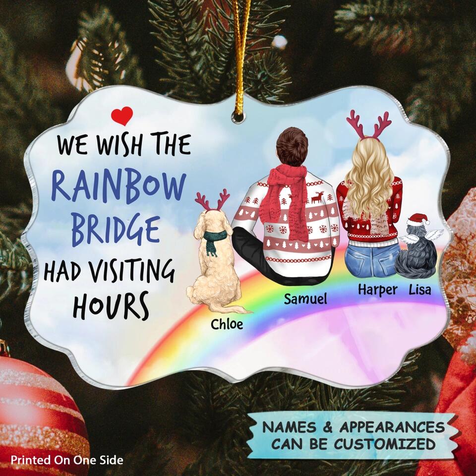 Personalized Mica Ornament - Gift For Pet Lover - We Wish The Rainbow Bridge