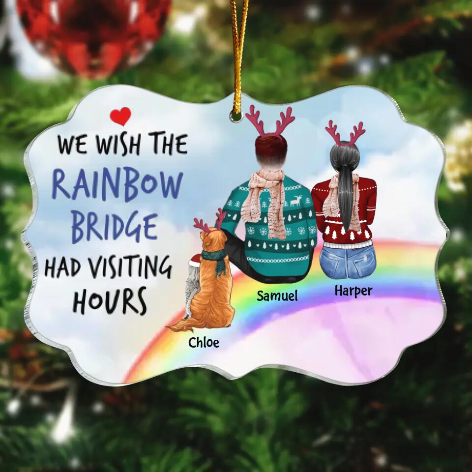 Personalized Mica Ornament - Gift For Pet Lover - We Wish The Rainbow Bridge