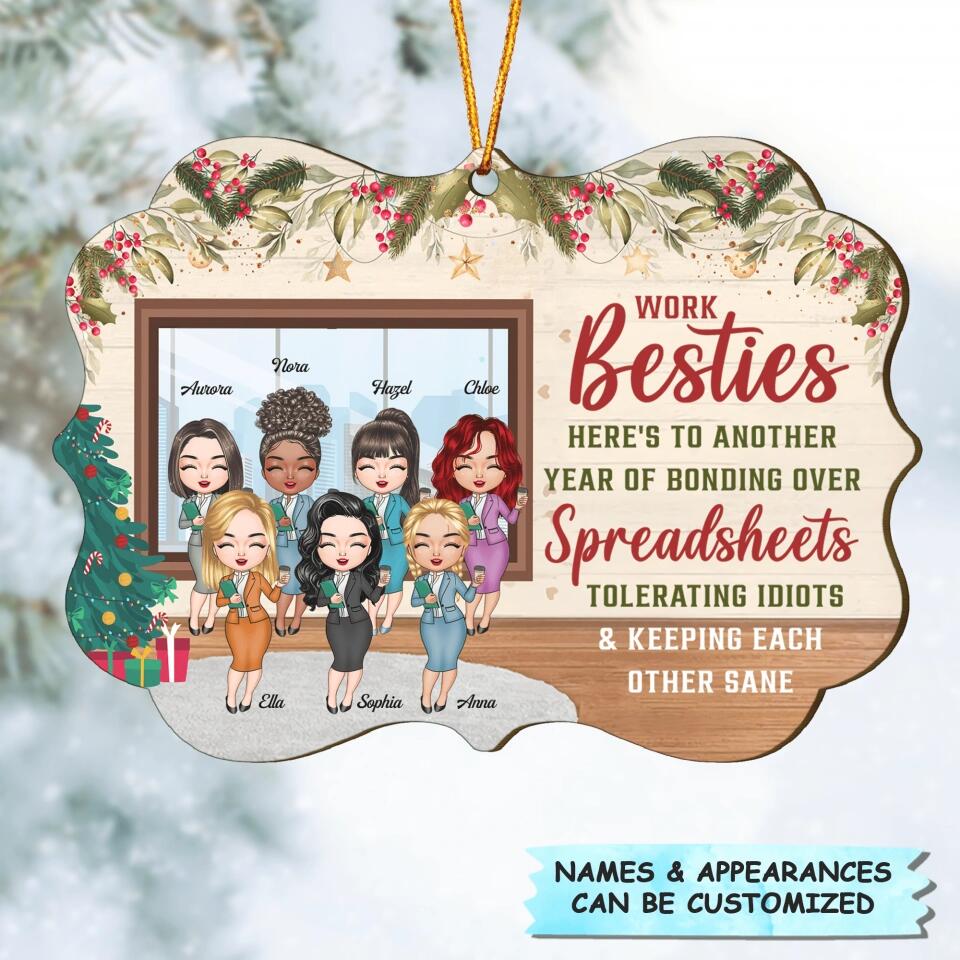 Personalized Ornament - Work Bestie Ornament - Christmas Gifts For