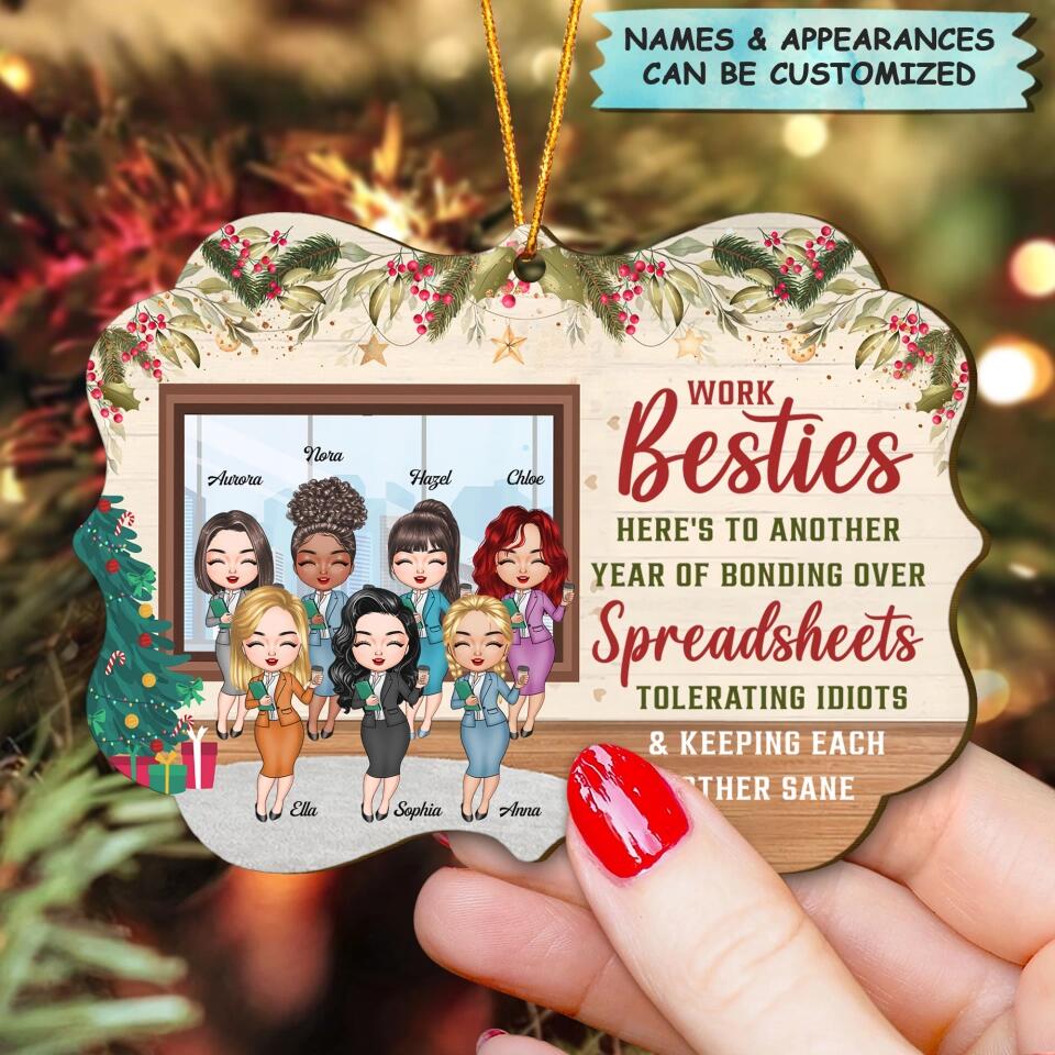 Personalized Ornament - Work Bestie Ornament - Christmas Gifts For