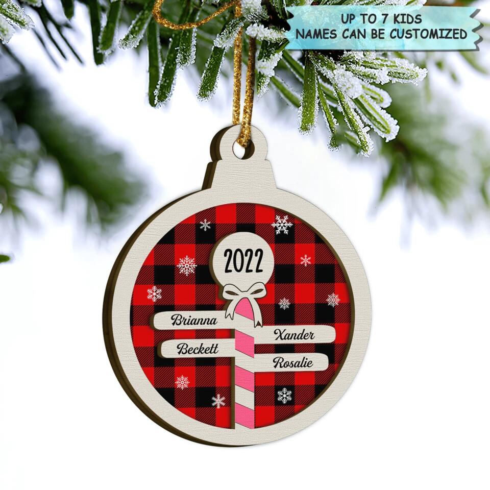 Personalized Layer Wood Ornament - Gift For Family Member - Merry Christmas