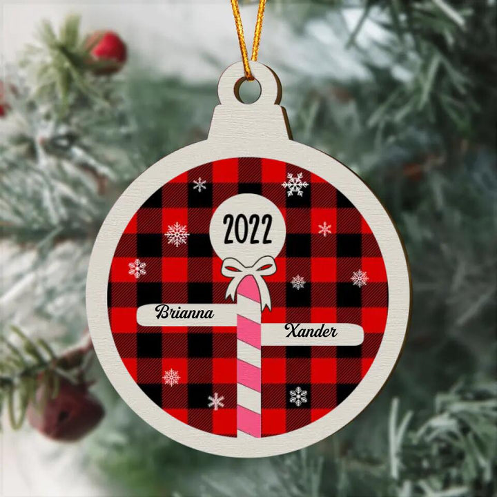 Personalized Layer Wood Ornament - Gift For Family Member - Merry Christmas