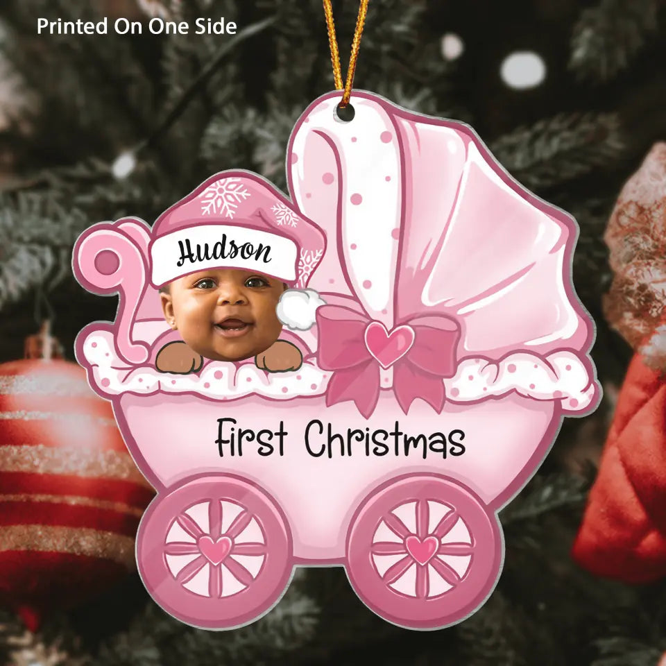 Personalized Photo Mica Ornament - Gift For Baby - First Christmas