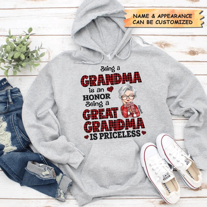 Personalized Hoodie - Gift For Grandma - Great Grandma Christmas ARND005