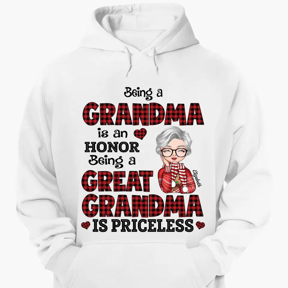 Personalized Hoodie - Gift For Grandma - Great Grandma Christmas ARND005