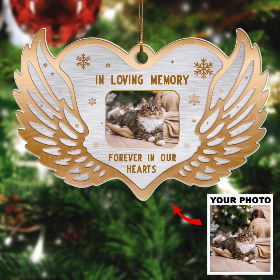 Personalized Photo Mica Ornament - Gift For Family Member - Forever In Our Hearts ARND005