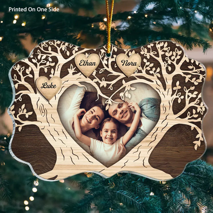 Personalized Photo Mica Ornament - Gift For Family - My Family ARND036