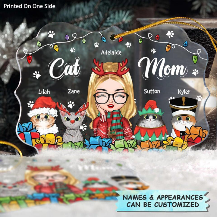 Personalized Mica Ornament - Gift For Cat Lover - Cat Mom ARND005