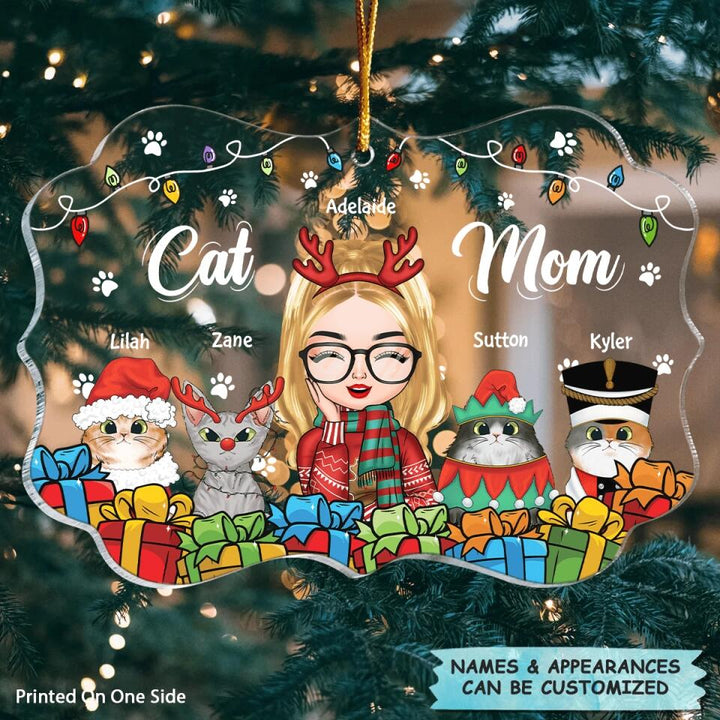 Personalized Mica Ornament - Gift For Cat Lover - Cat Mom ARND005