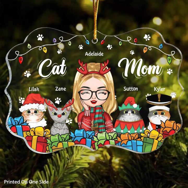 Personalized Mica Ornament - Gift For Cat Lover - Cat Mom ARND005