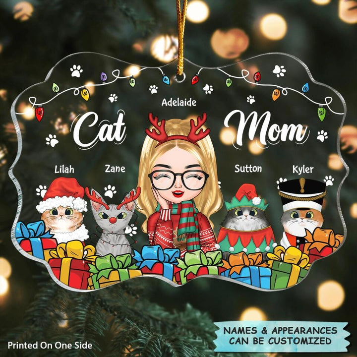 Personalized Mica Ornament - Gift For Cat Lover - Cat Mom ARND005