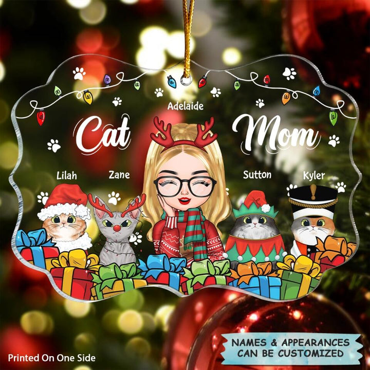 Personalized Mica Ornament - Gift For Cat Lover - Cat Mom ARND005