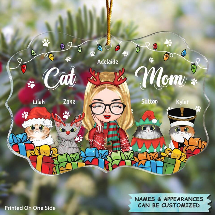 Personalized Mica Ornament - Gift For Cat Lover - Cat Mom ARND005