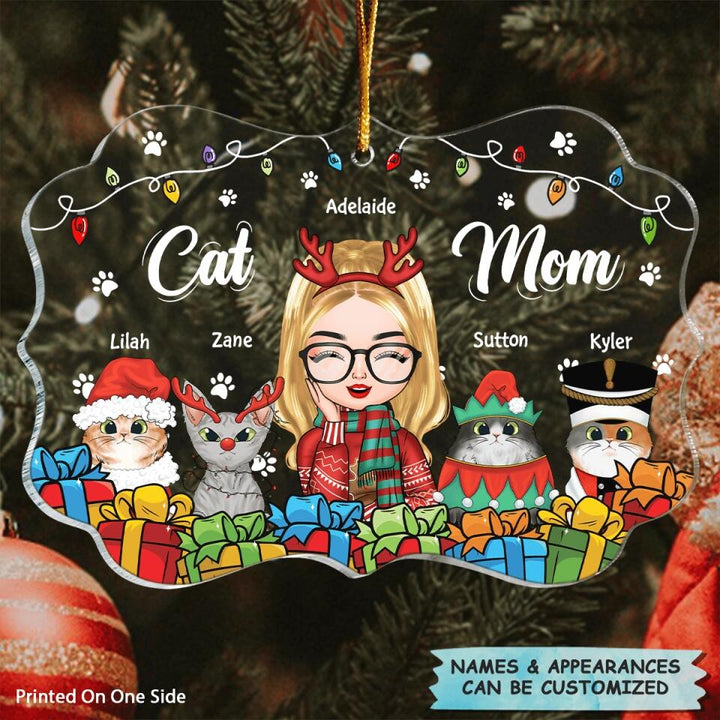 Personalized Mica Ornament - Gift For Cat Lover - Cat Mom ARND005