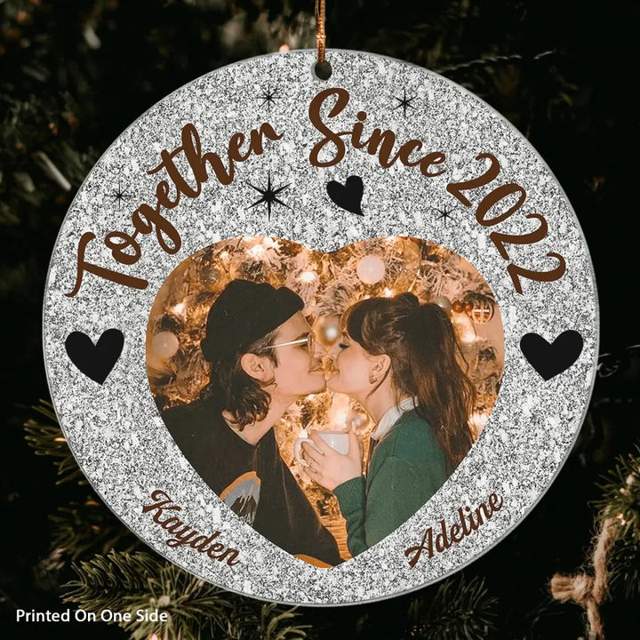 Personalized Photo Mica Ornament - Gift For Couple - Together Since ARND037