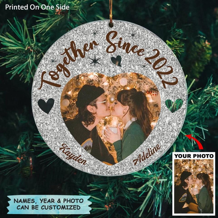 Personalized Photo Mica Ornament - Gift For Couple - Together Since ARND037