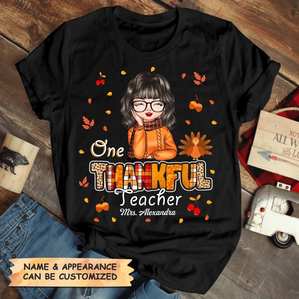 Personalized T-shirt - Gift For Teacher - One Thankful Teacher ARND0014