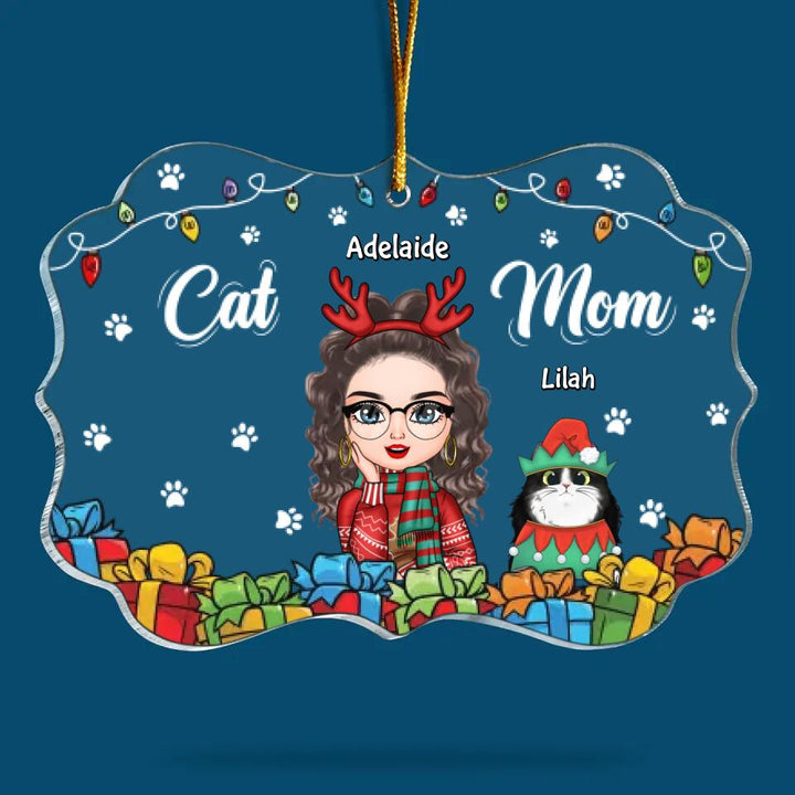 Personalized Mica Ornament - Gift For Cat Lover - Cat Mom ARND005