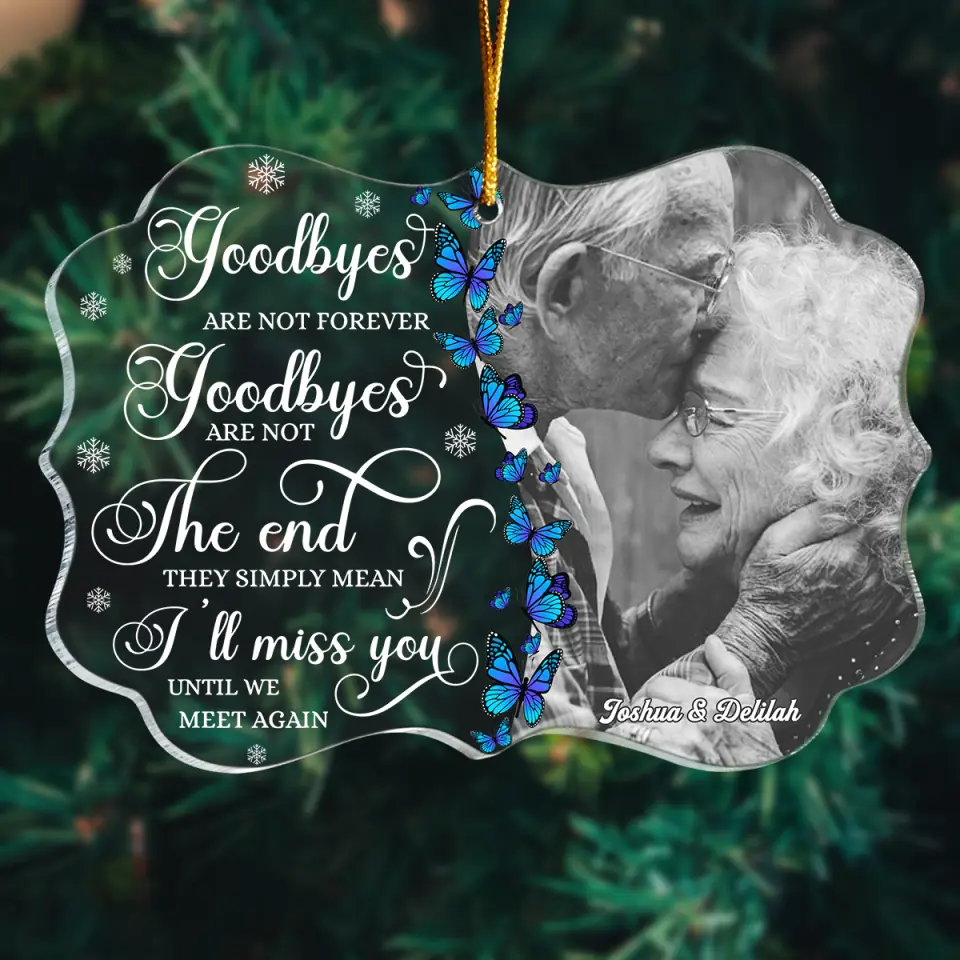 Personalized Photo Mica Ornament - Gift For Family - Until We Meet Again ARND005