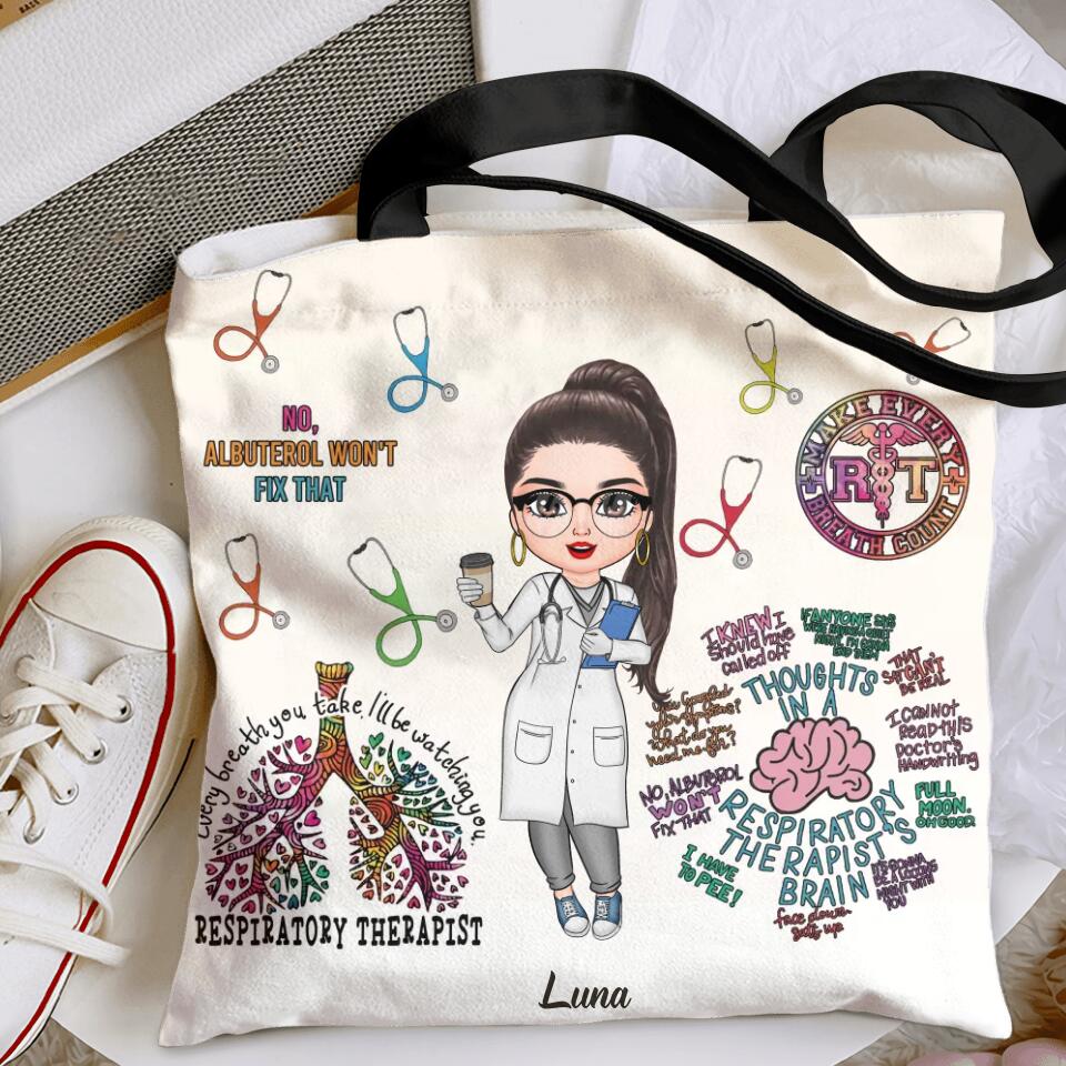 Personalized Tote Bag - Gift For Respiratory Therapist - Love My Job
