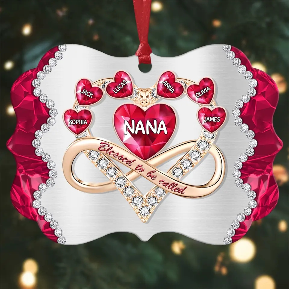Personalized Aluminium Ornament - Gift For Grandma - Blessed To Be Called Nana ARND005