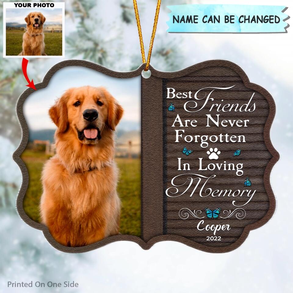 Personalized Photo Mica Ornament - Gift For Dog Lover - Best Friends Are Never Forgotten ARND037