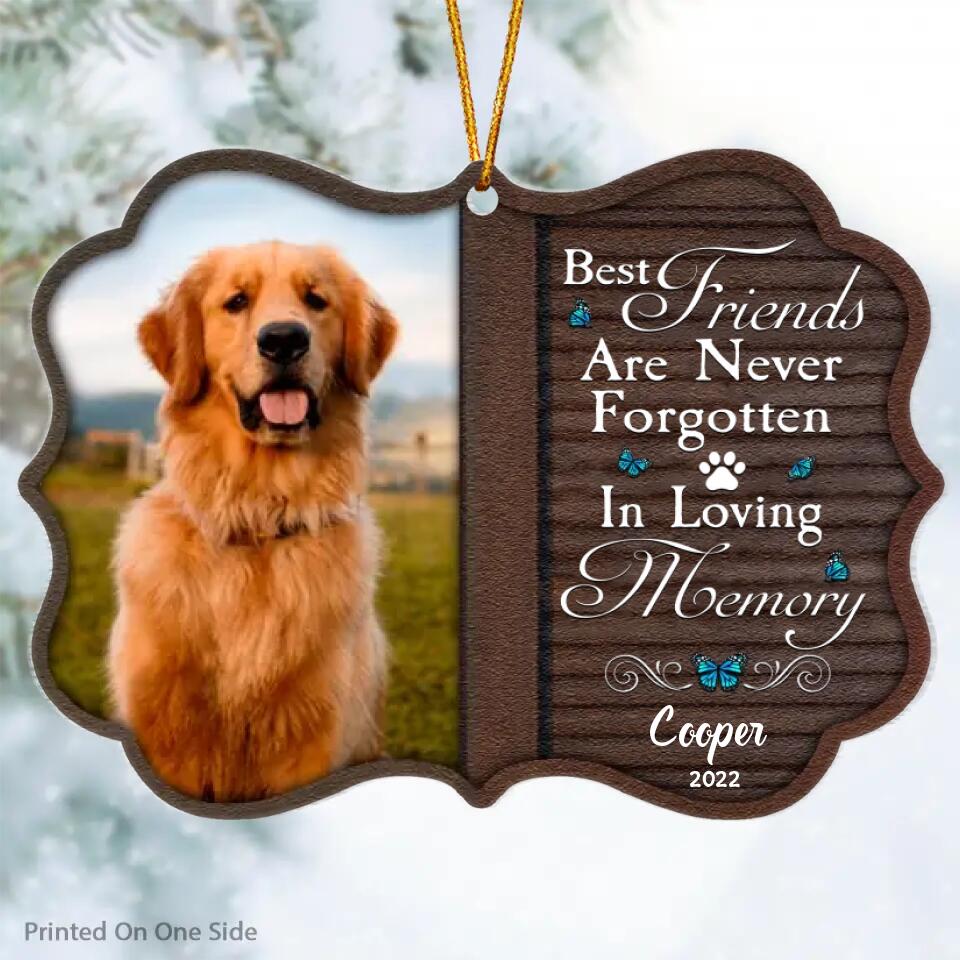 Personalized Photo Mica Ornament - Gift For Dog Lover - Best Friends Are Never Forgotten ARND037