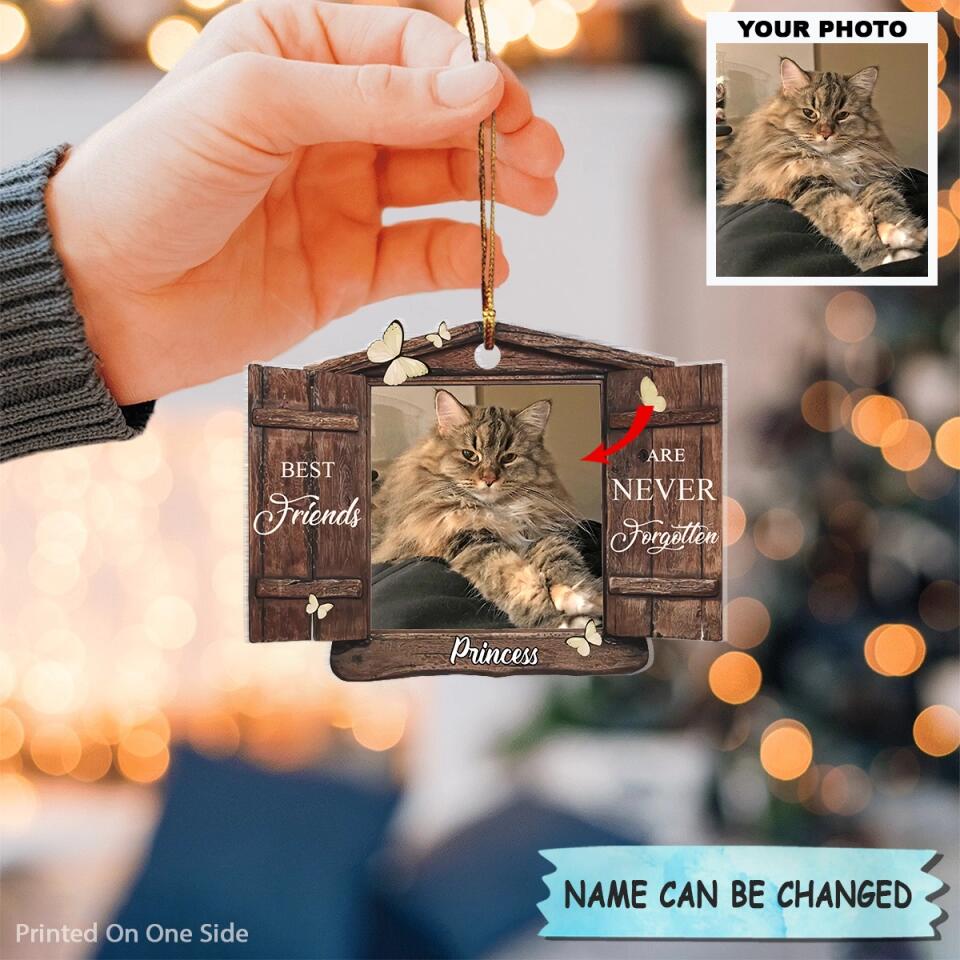 Personalized Photo Mica Ornament - Gift For Pet Lover - Best Friends Are Never Forgotten ARND0014
